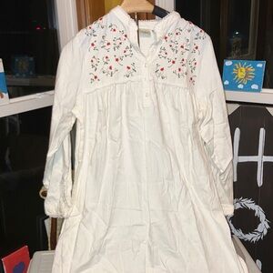 L.L.BEAN WOMENS  WHITE COTTON  GRAMMA NIGHTGOWN